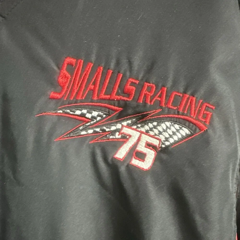 Sport-Tek Smalls Racing 75 Pullover Windbreaker Jacket Black Red Mens S